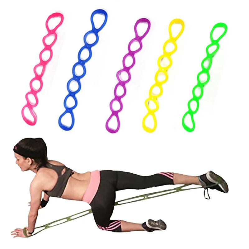 7 Holes Pilates Yoga Fitness Resistance Band