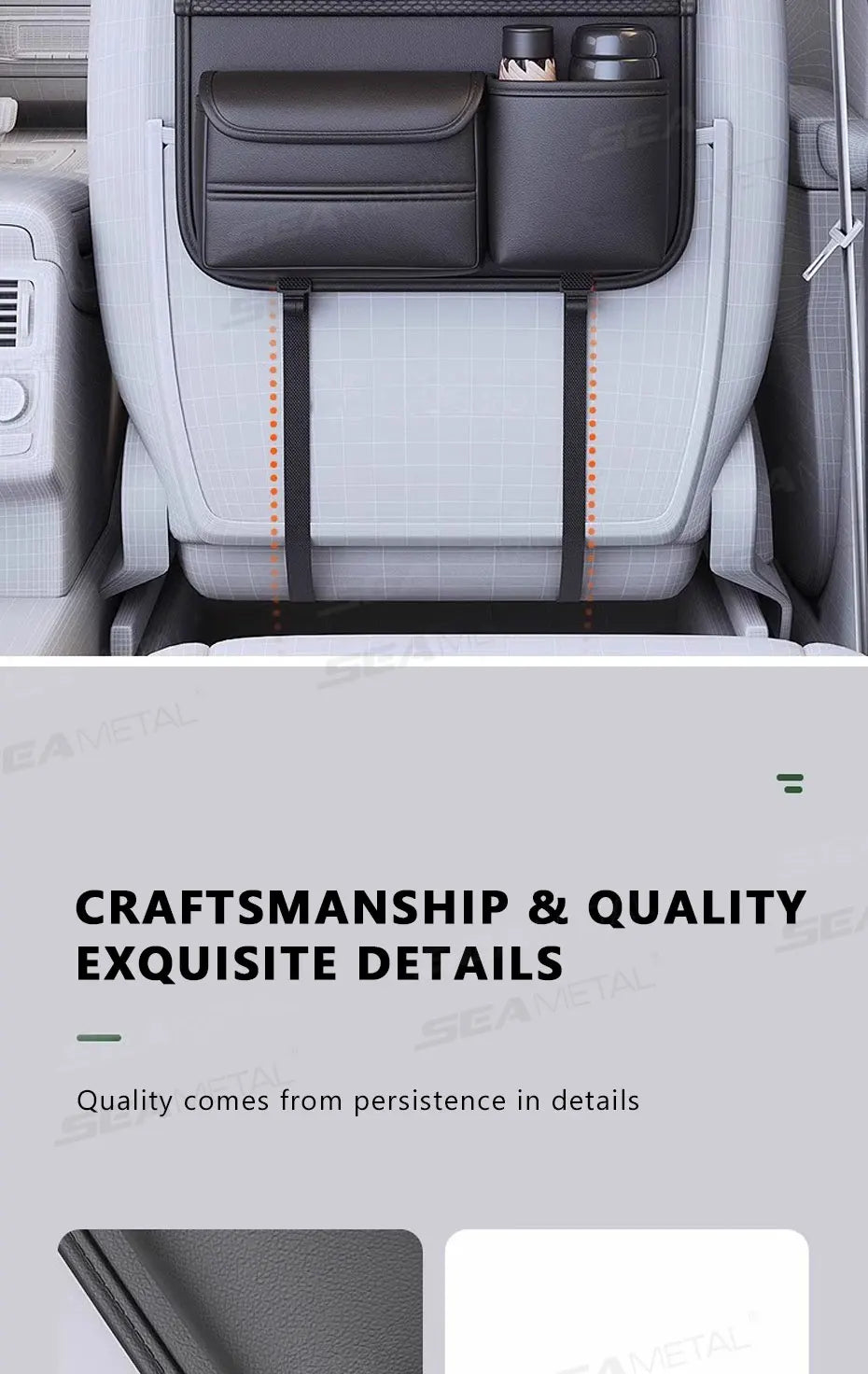 SEAMETAL Car Seat Back Storage
