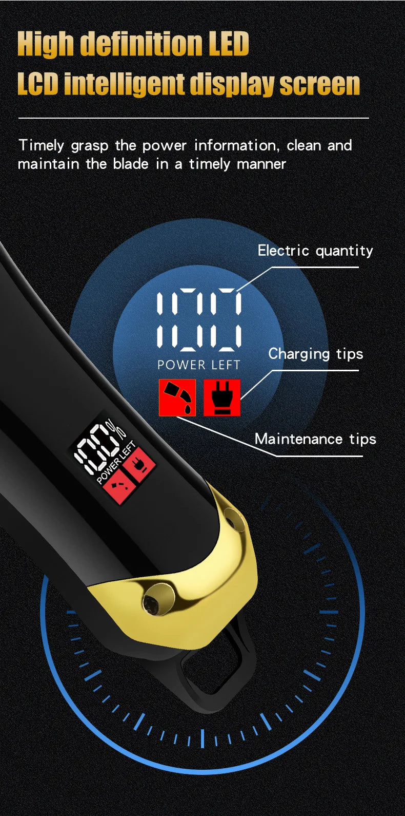 USB Rechargeable Hair Clippers for Men