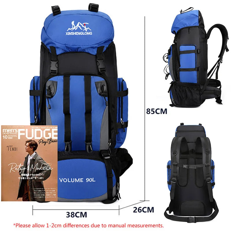 Großer Outdoor-Rucksack für Camping, Wandern, Reisen & Sport