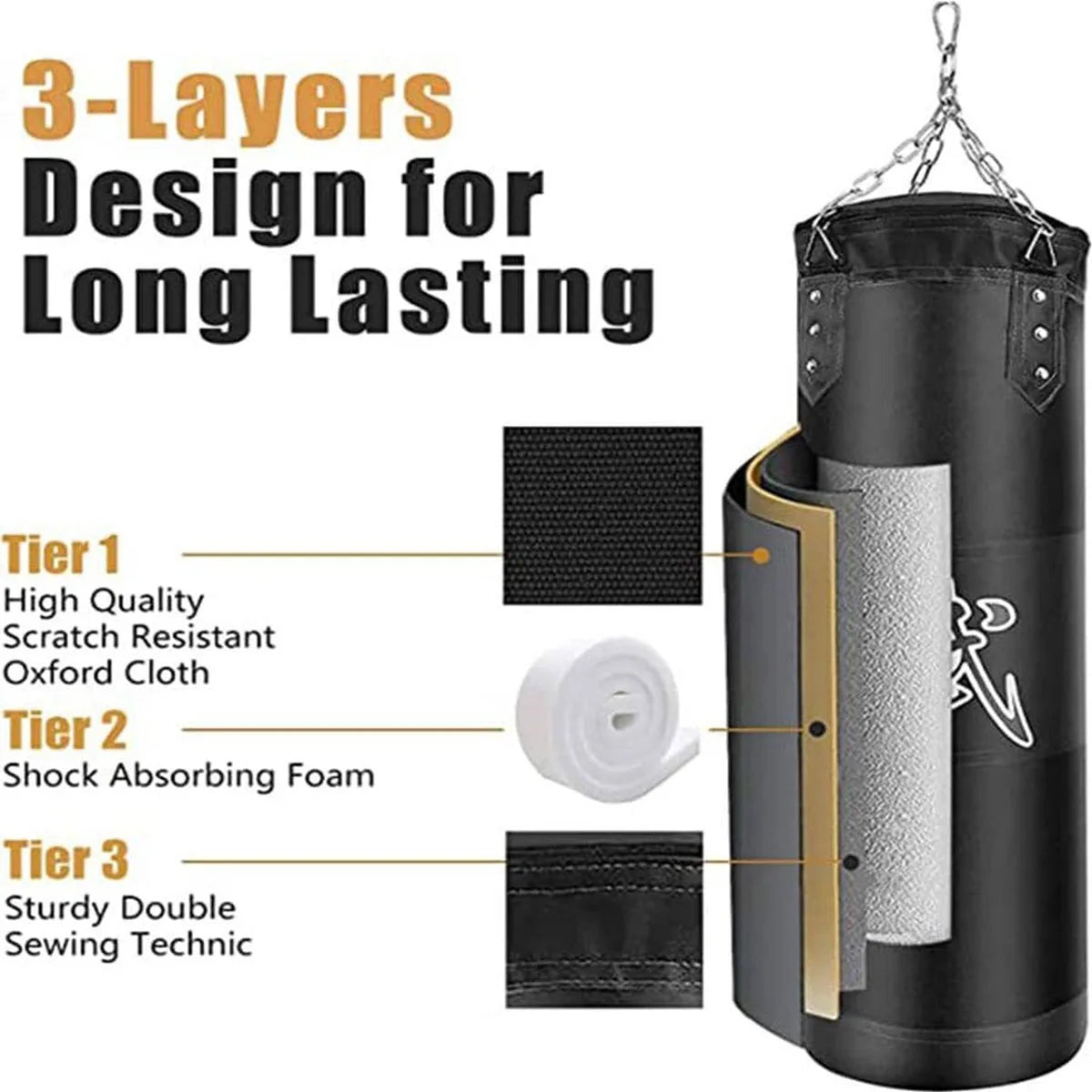 Heavy Punching Bag Set with Ceiling Hook Steel Krass Market Krass Market .