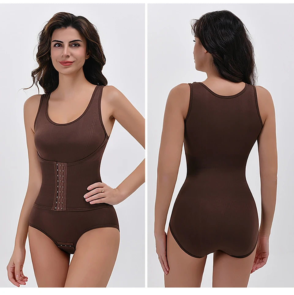 New Bodysuit Shapewear With Zipper Belt Women