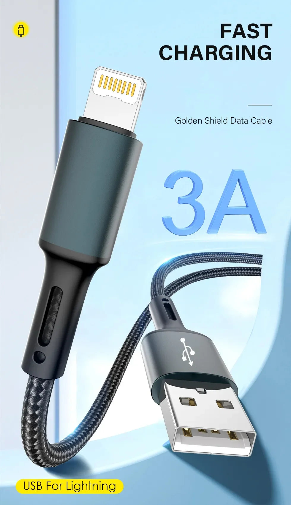 3A USB Cable For iPhone