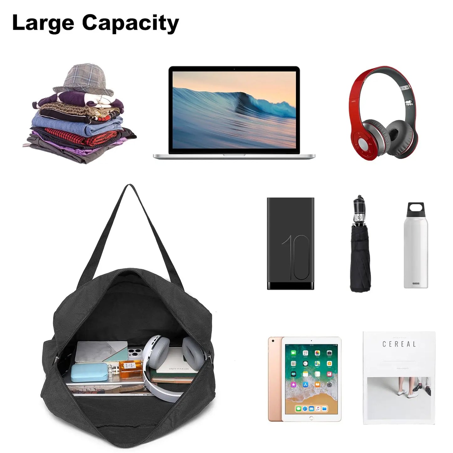 KONO Faltbare Handgepäcktasche aus Nylon