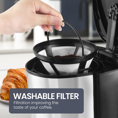 SUPERLEX Filter Coffee Machine with Timer, Drip Coffee Maker 1.5L