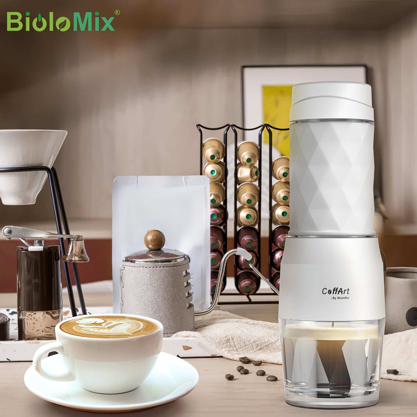 BioloMix Portable Coffee Maker Espresso Machine