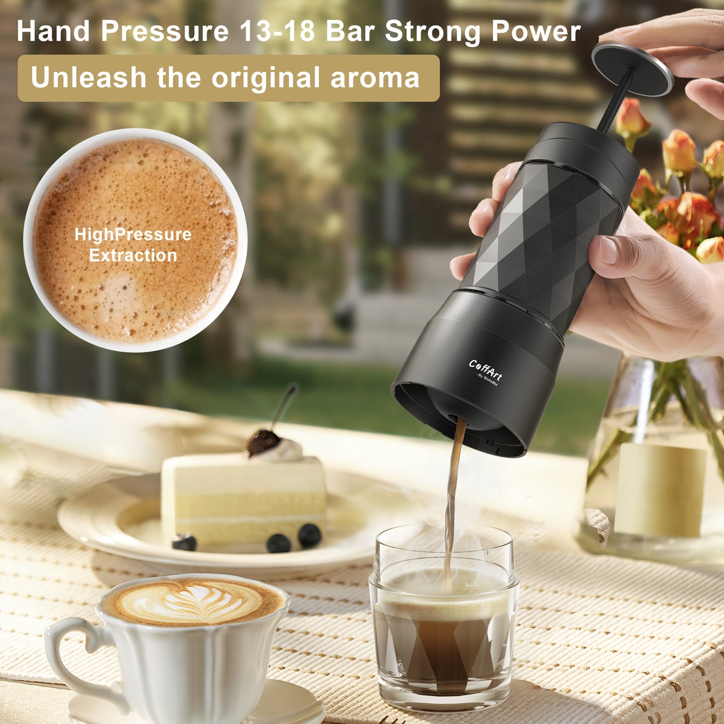 BioloMix Portable Coffee Maker Espresso Machine