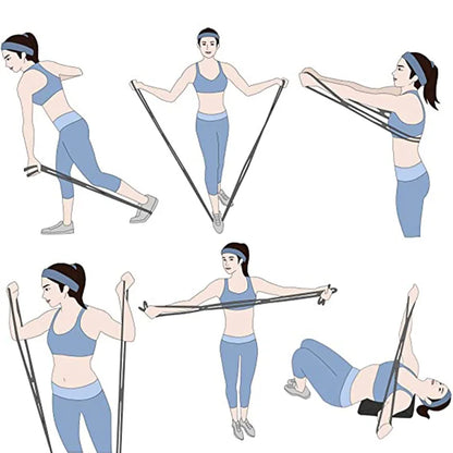 7 Holes Pilates Yoga Fitness Resistance Band