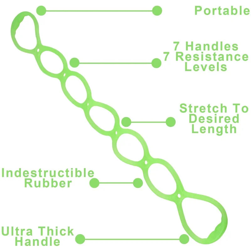 7 Holes Pilates Yoga Fitness Resistance Band
