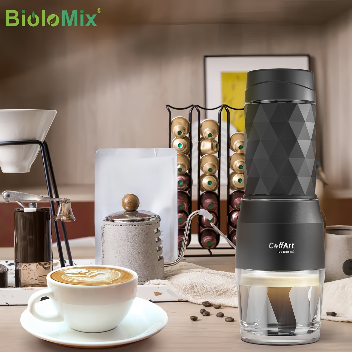 BioloMix Portable Coffee Maker Espresso Machine