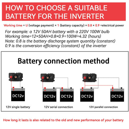 4000W 3000W Power Inverter DC 12V To AC 220V 230V Transformer