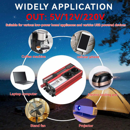 4000W 3000W Power Inverter DC 12V To AC 220V 230V Transformer