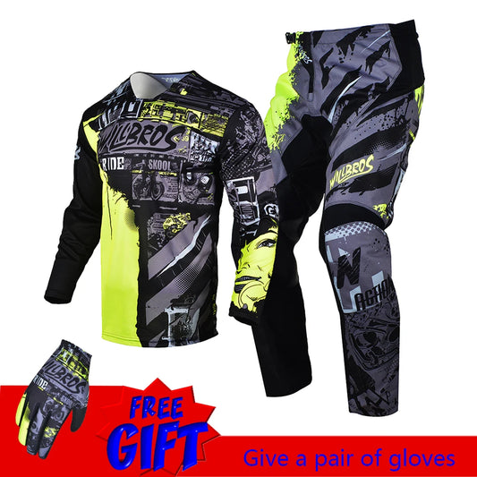 MX Combo MTB BMX DH Dirt Bike Jersey Pants Gear Set