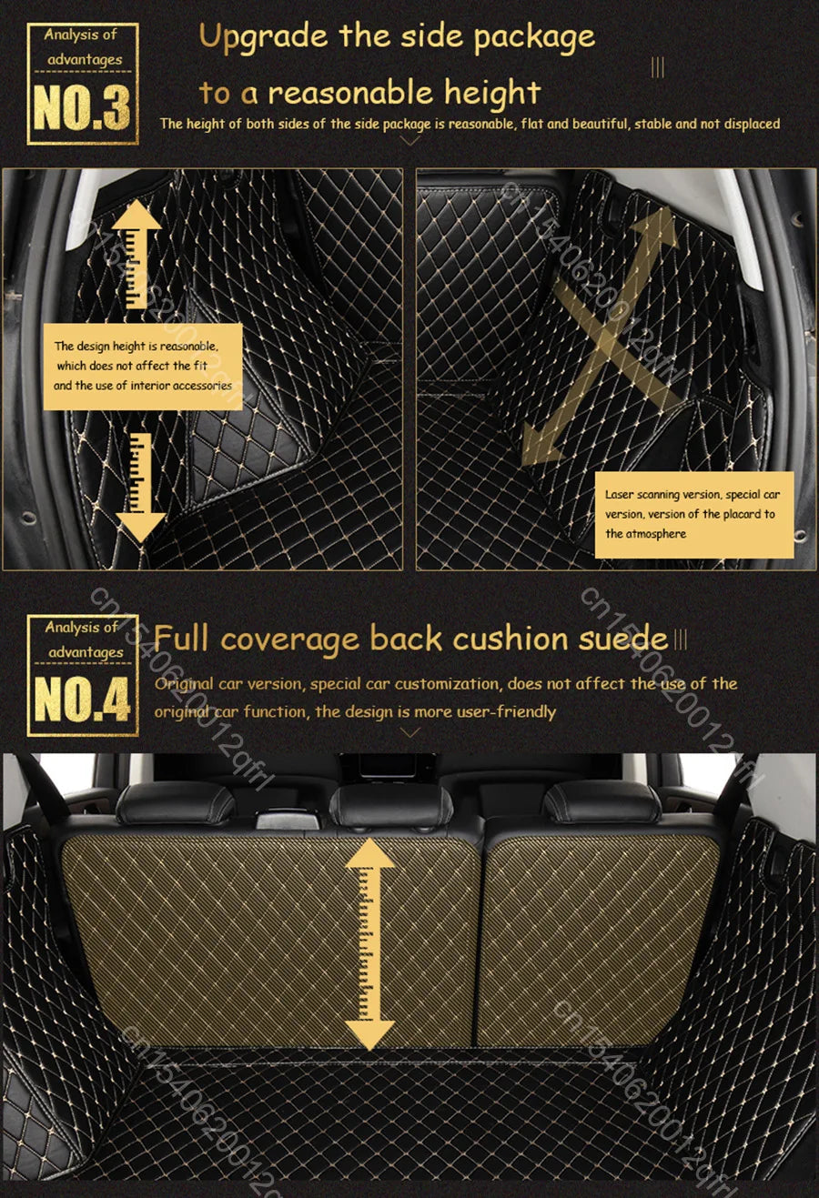 High quality! Full set car trunk mats for Nissan