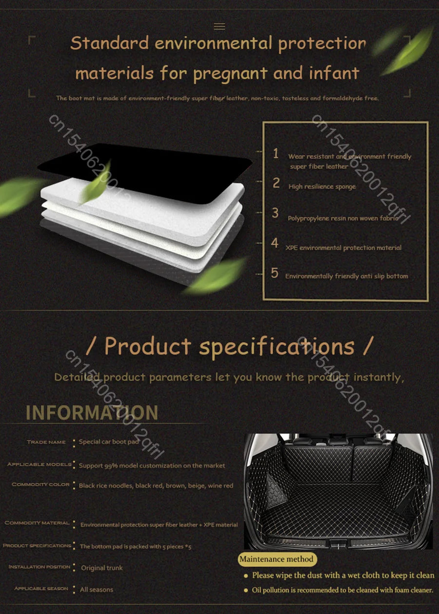 High quality! Full set car trunk mats for Nissan