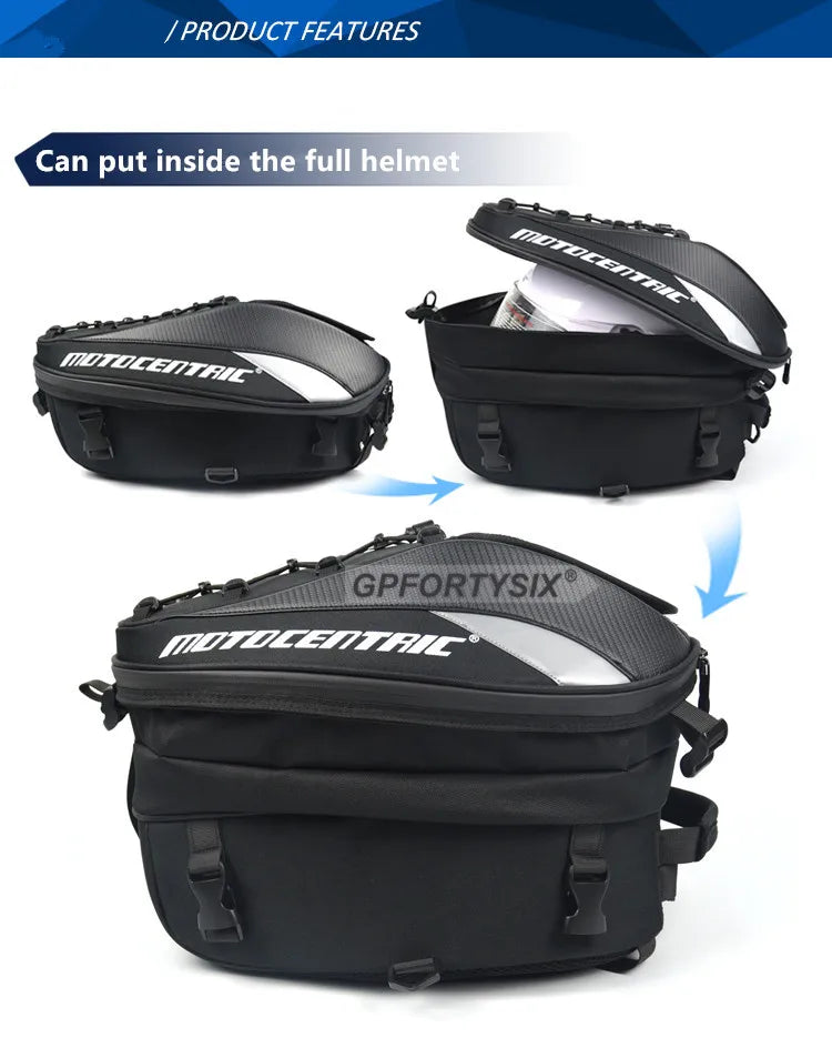 Motocentric Waterproof Motorcycle Tail Bag Multifunction