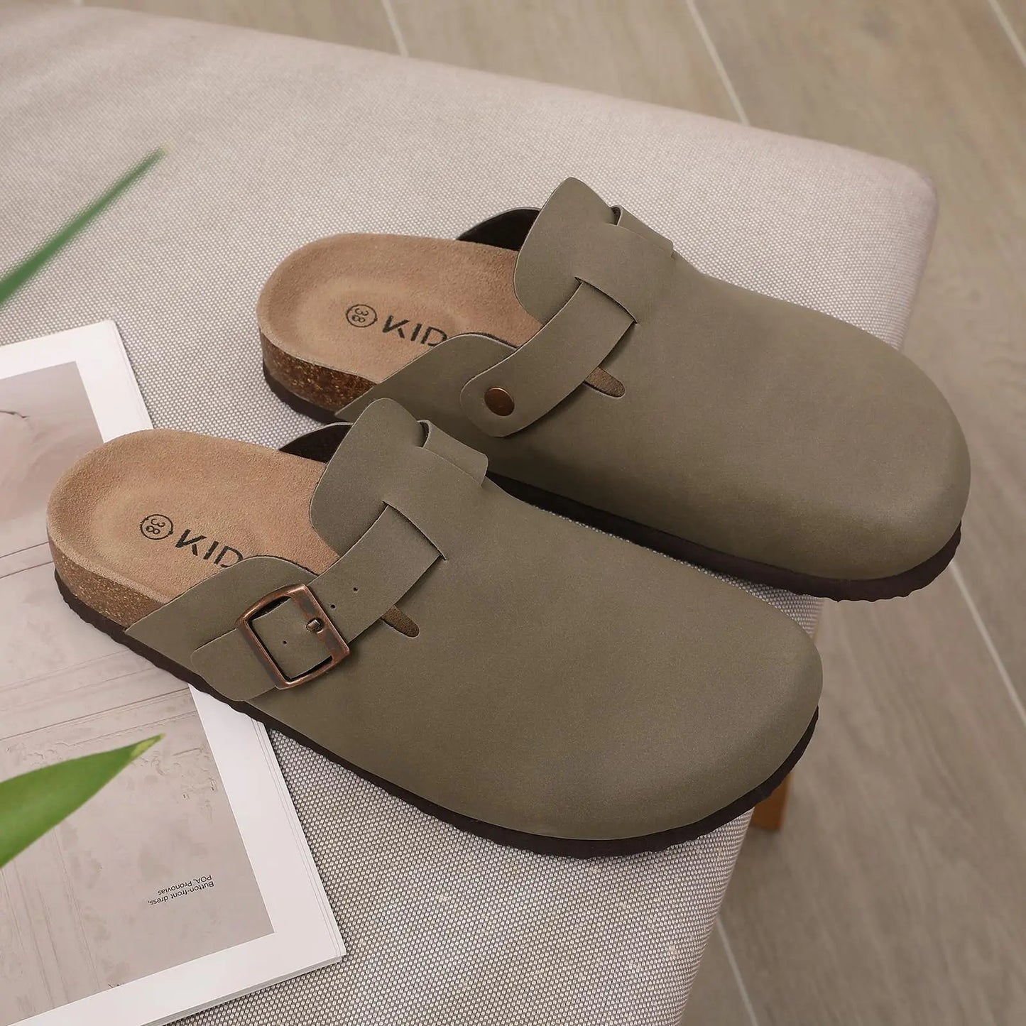 Comwarm Cork Men Clogs Slippers