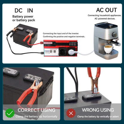 4000W 3000W Power Inverter DC 12V To AC 220V 230V Transformer