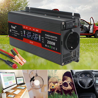 2600W/4000W Car Inverter DC12V AC220V Power Inversor LED Display
