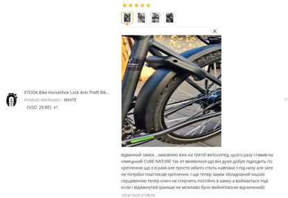 ETOOK Bike Horseshoe Lock Anti-Theft