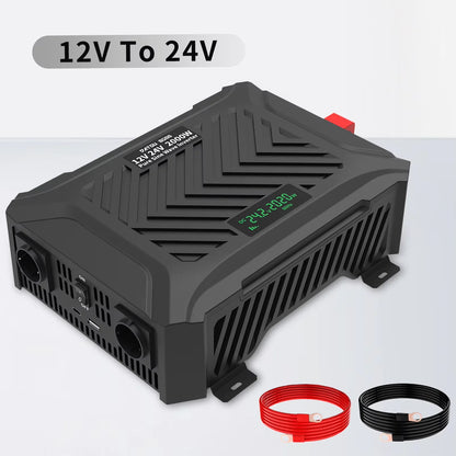 DATOUBOSS Pure Sine Sine Inverter Auto Switching DC12V/DC24V to AC220V Continuous