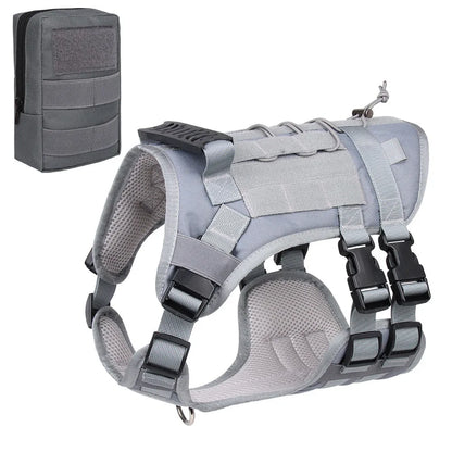 Tactical Dog Harness with Handle and Leash Military