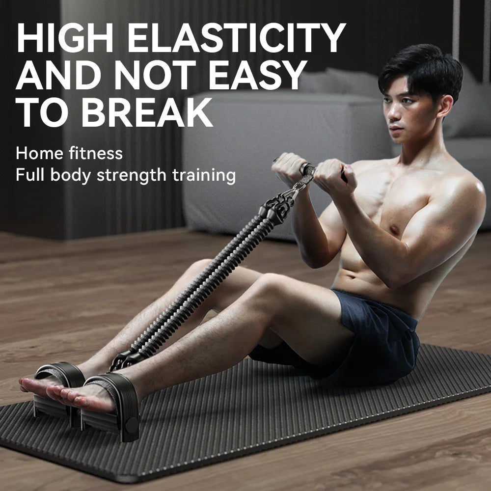 Man Tension Rope Woman Yoga