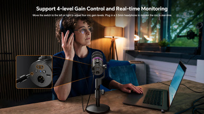 RGB Dynamic Wired Microphone Gaming