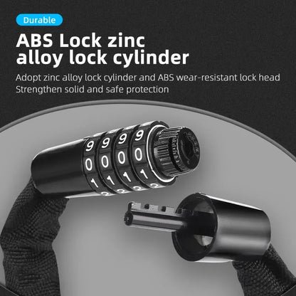 WEST BIKING Combination Bike Chain Lock