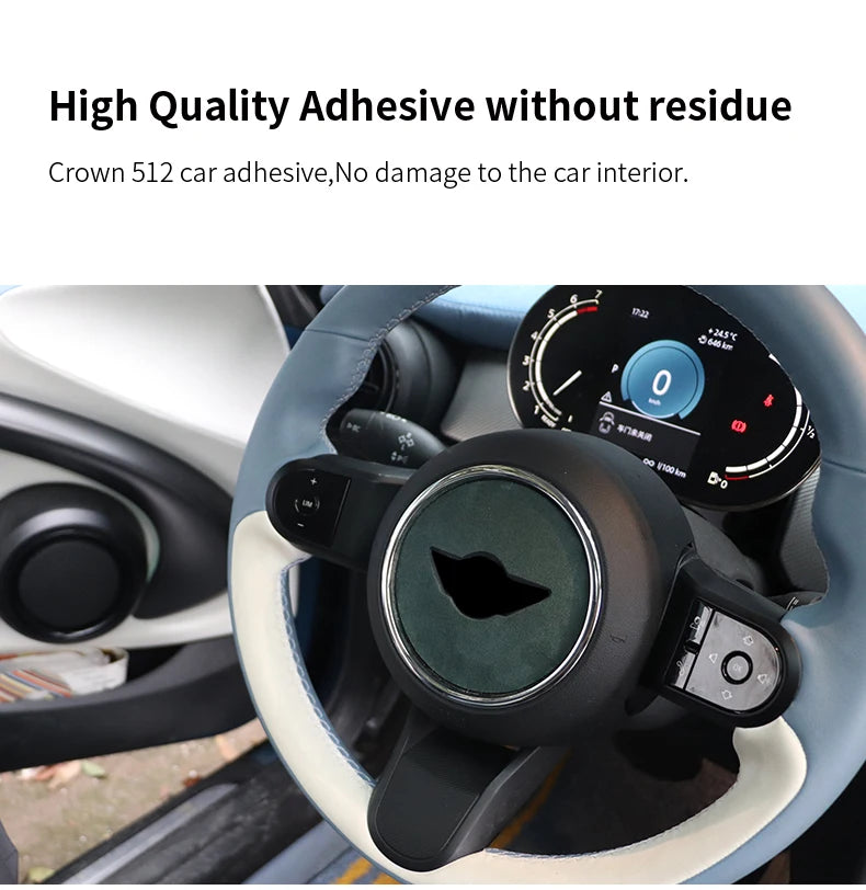 Italy Super Suede Car Steering Wheel Cover For Mini Cooper