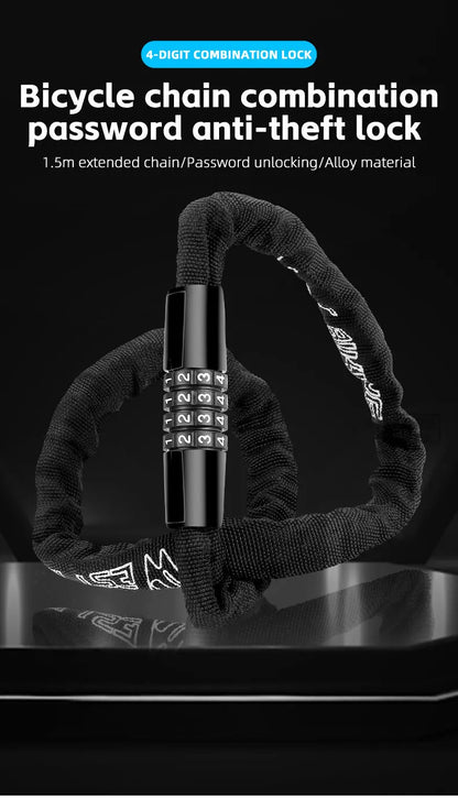 WEST BIKING Combination Bike Chain Lock