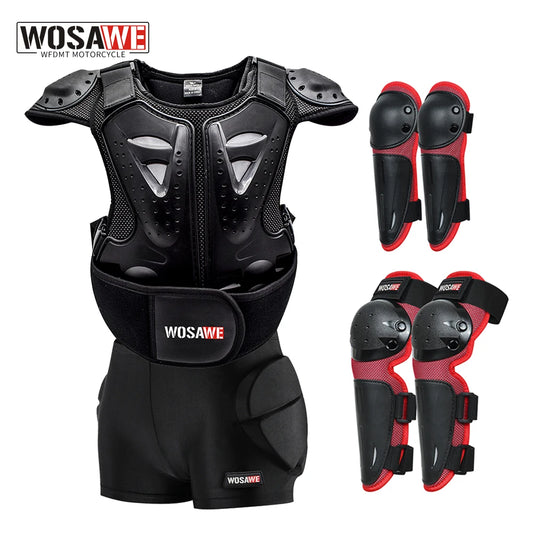 WOSAWE Kids Motorcycle Armor Suit Motocross Full Body Protector Children