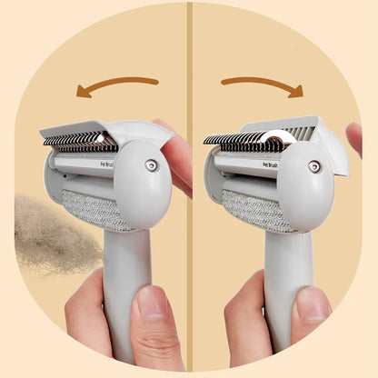 Pet Knot Untangling Comb with Anti-static Cloth  Flip-top Hair
