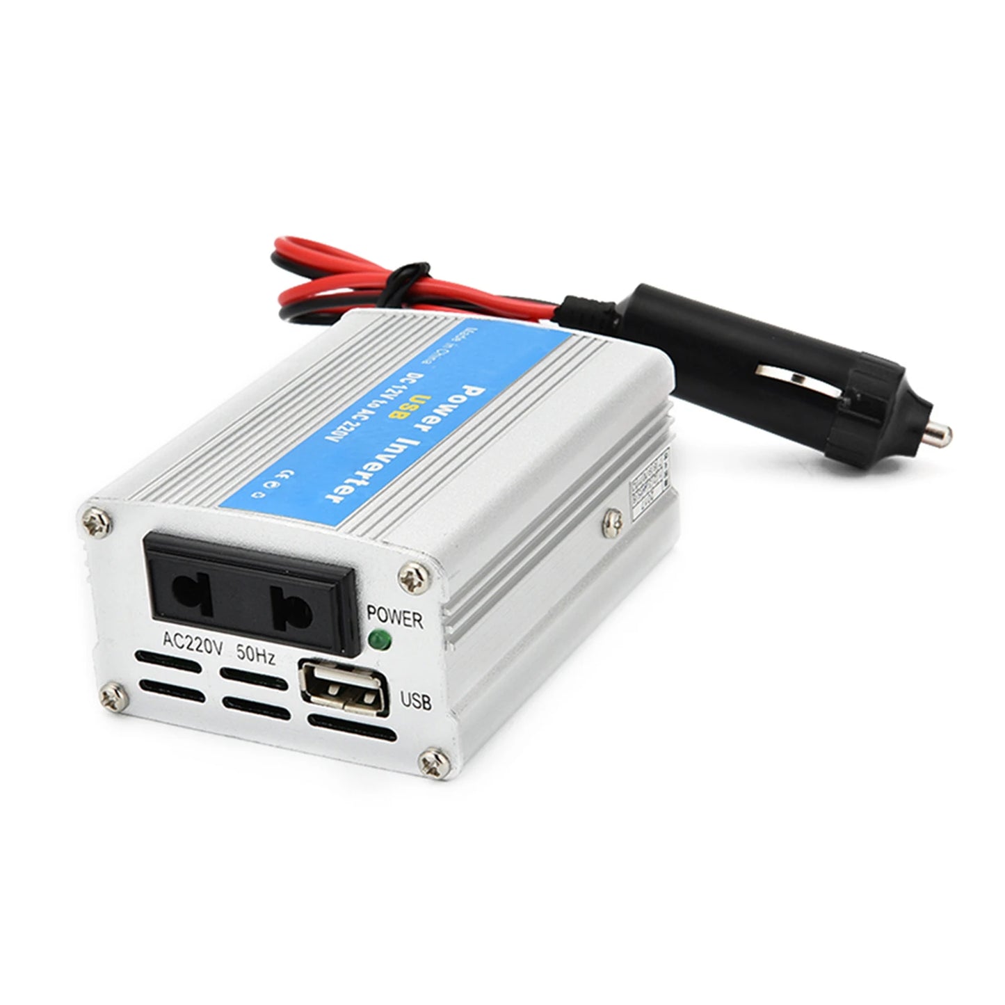 Portable Car Power Inverter 200W DC 12V to AC 220V Charger Converter