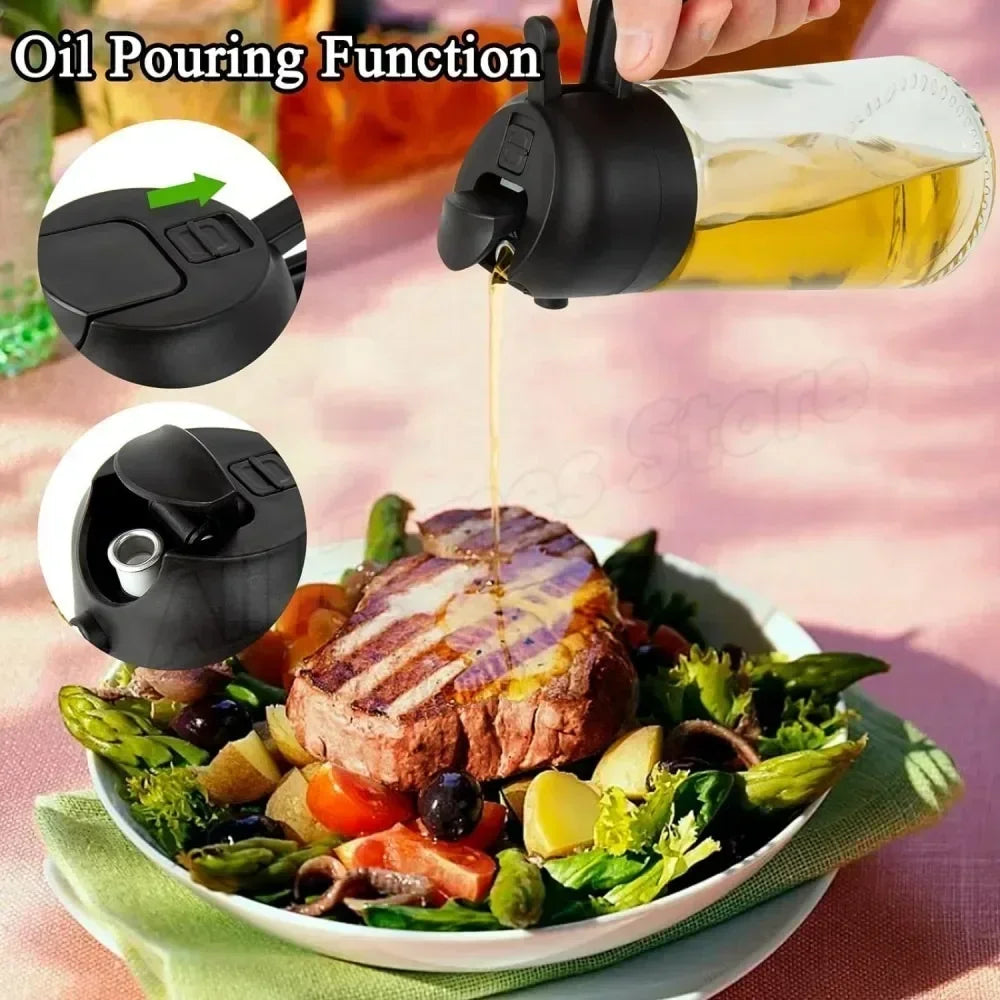 Oil Spray 2-in-1 Glass Household Kitchen Oil Spray