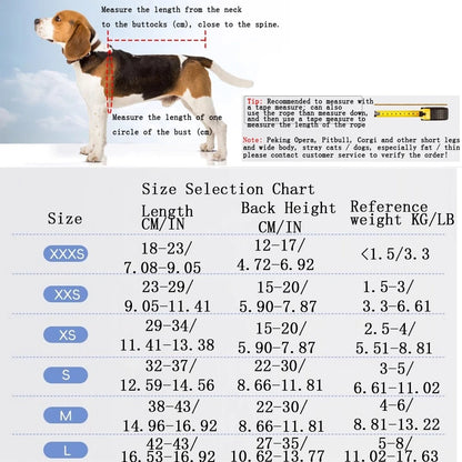 Adjustable Dog Wheelchair Small/Medium Pet