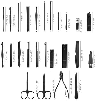10/15/25PCS Nail Art Set Stainless Steel