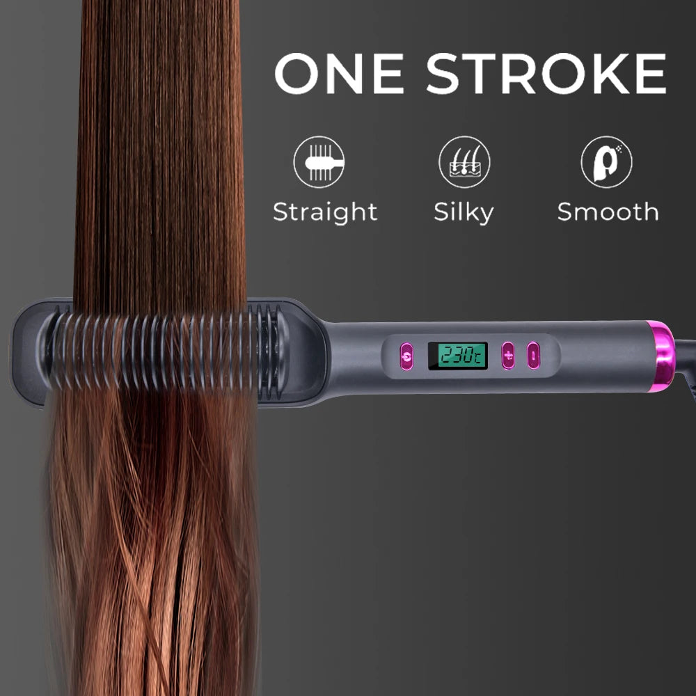 Electric Hot Comb Straight Hair Straightener