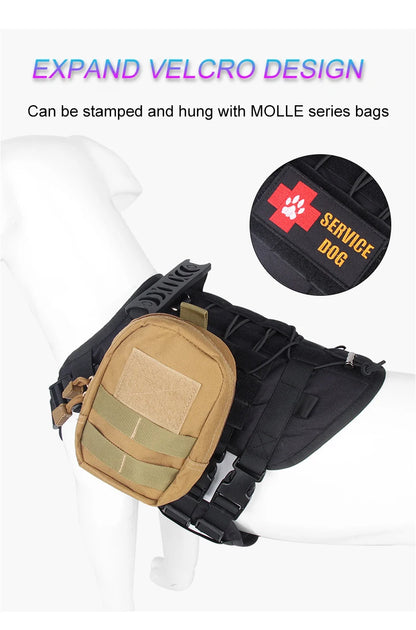 Tactical Dog Harness with Handle and Leash Military