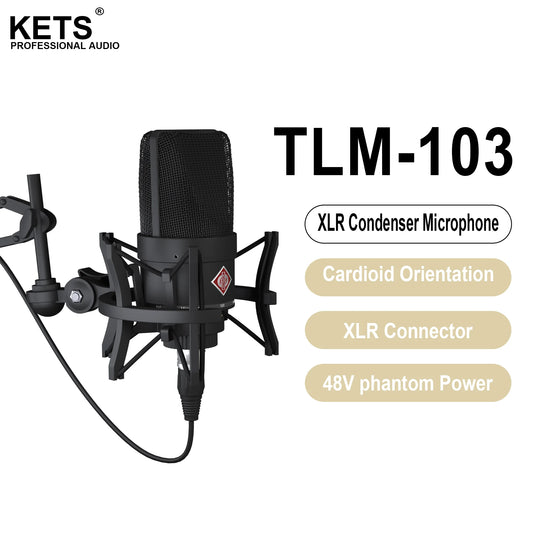 Professional Cardioid Studio Mic for Recording, Podcasting