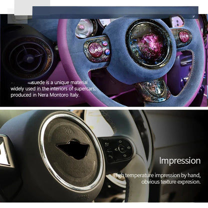 Italy Super Suede Car Steering Wheel Cover For Mini Cooper