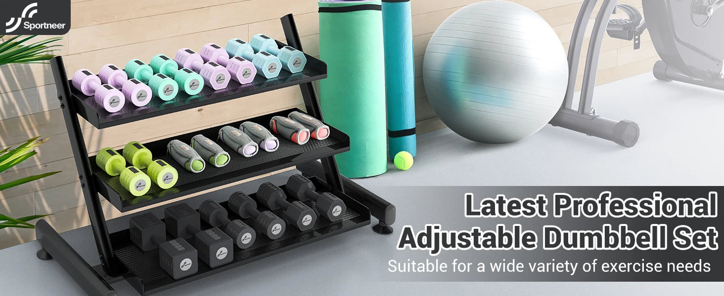 Sportneer Adjustable Dumbbells 4-in-1
