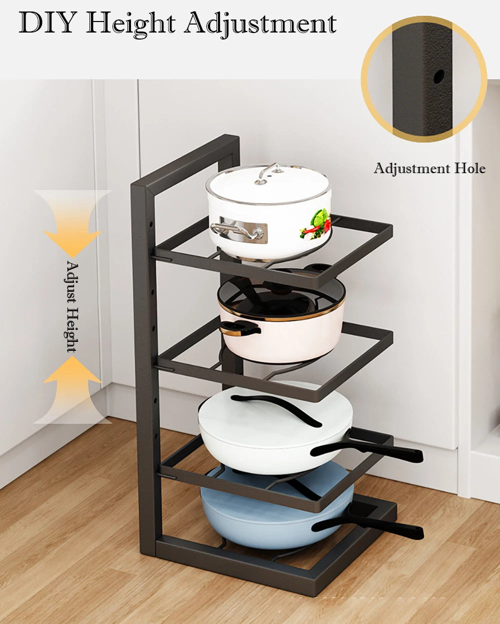 Adjustable Pot Rack Organizer