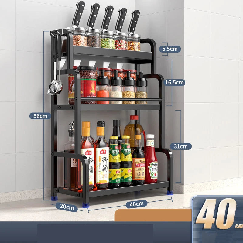 Kitchen Spice Rack Carbon Steel