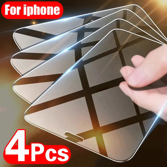4PCS Tempered Glass