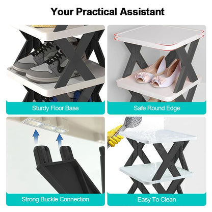 Shoe Rack Storage Organizer Detachable