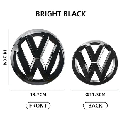 Car Glossy Black Front Grill Badges
