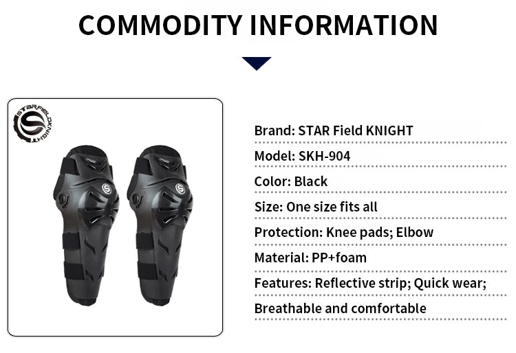 Star Field Knight New Motorcycle Elbow and Knee Protection Set