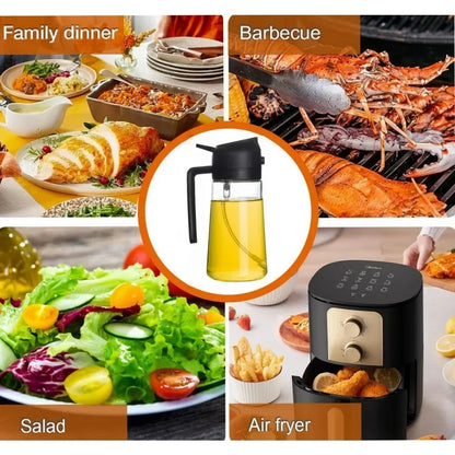 Oil Spray 2-in-1 Glass Household Kitchen Oil Spray