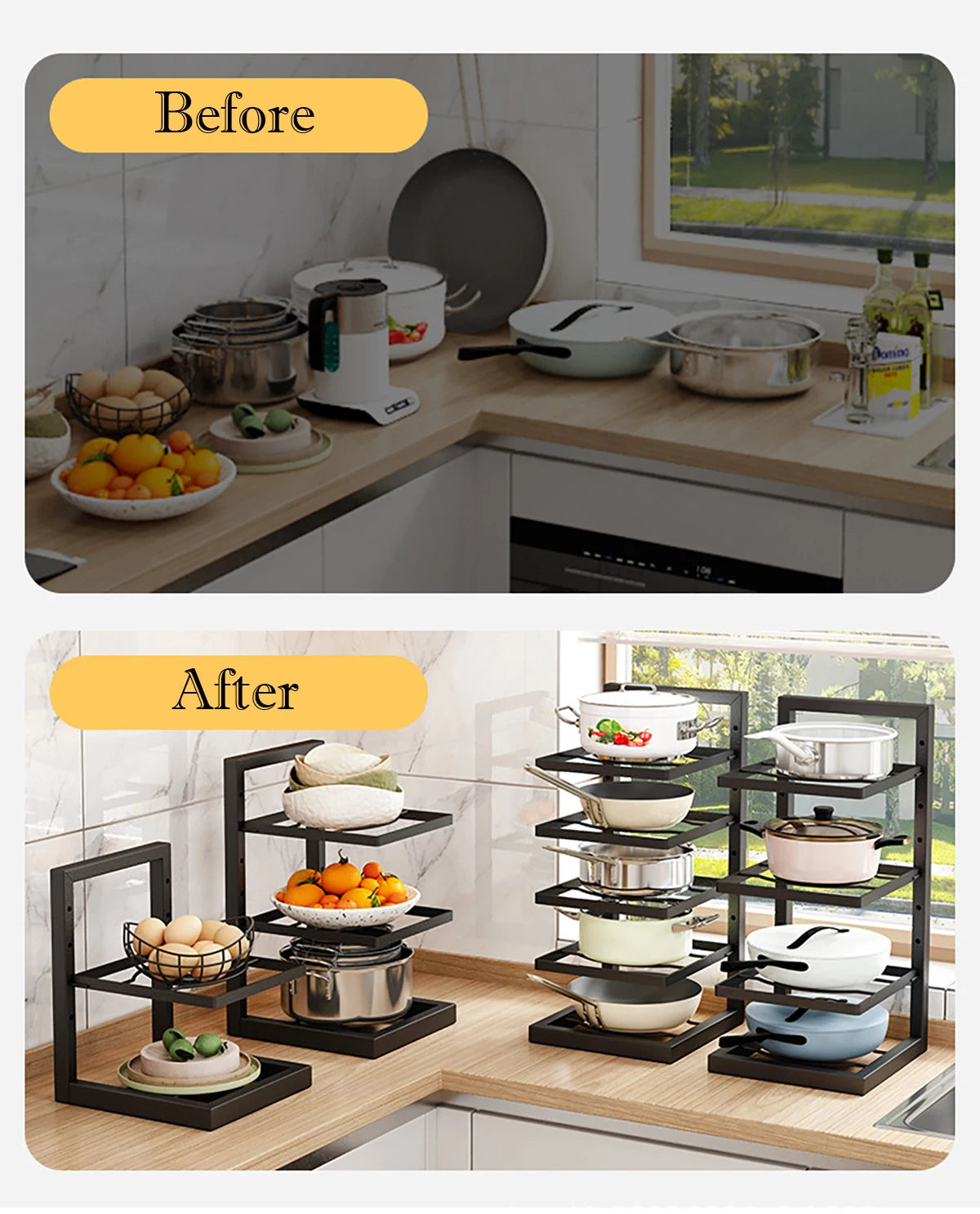 Adjustable Pot Rack Organizer
